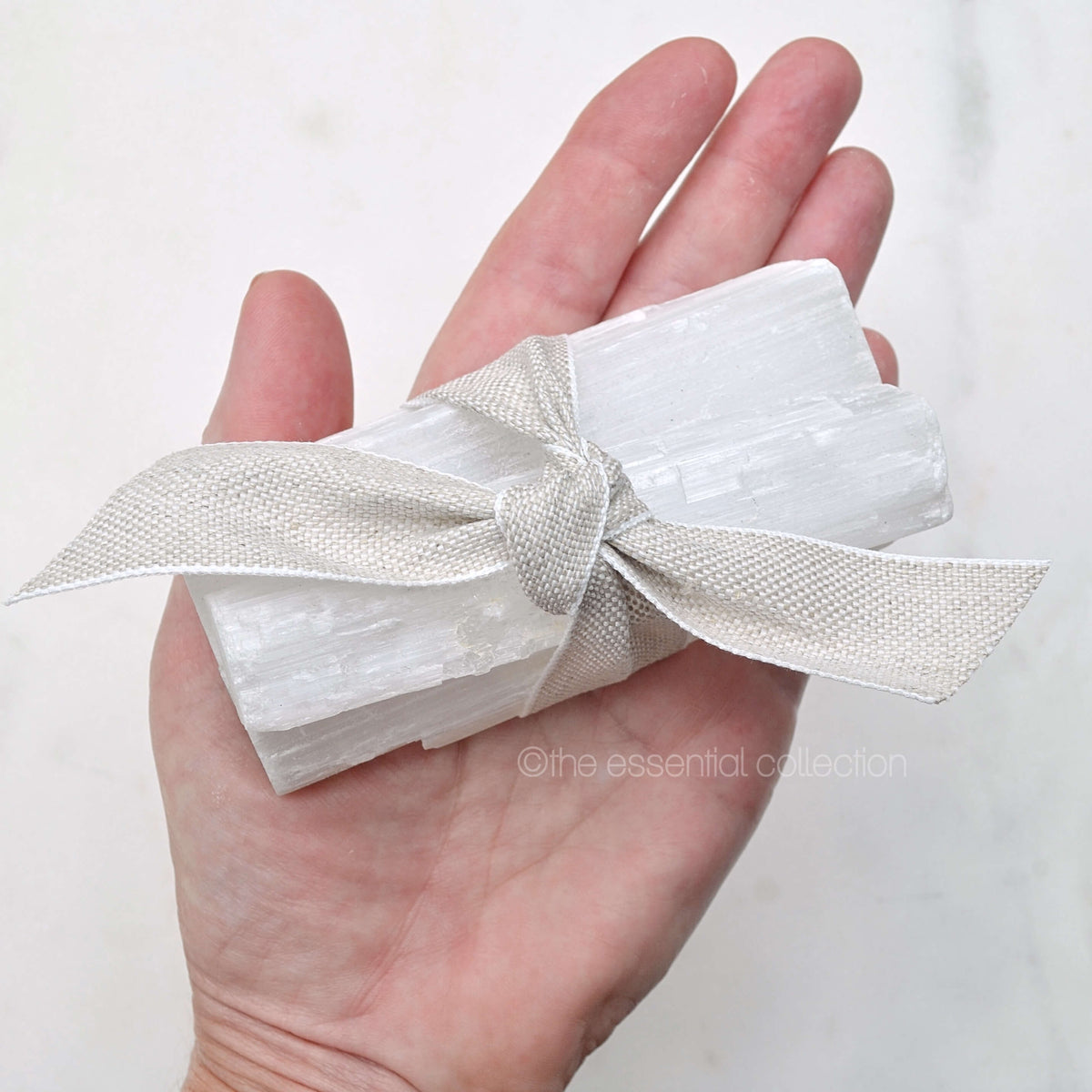 selenite sticks gift bundle 10cm with ribbon