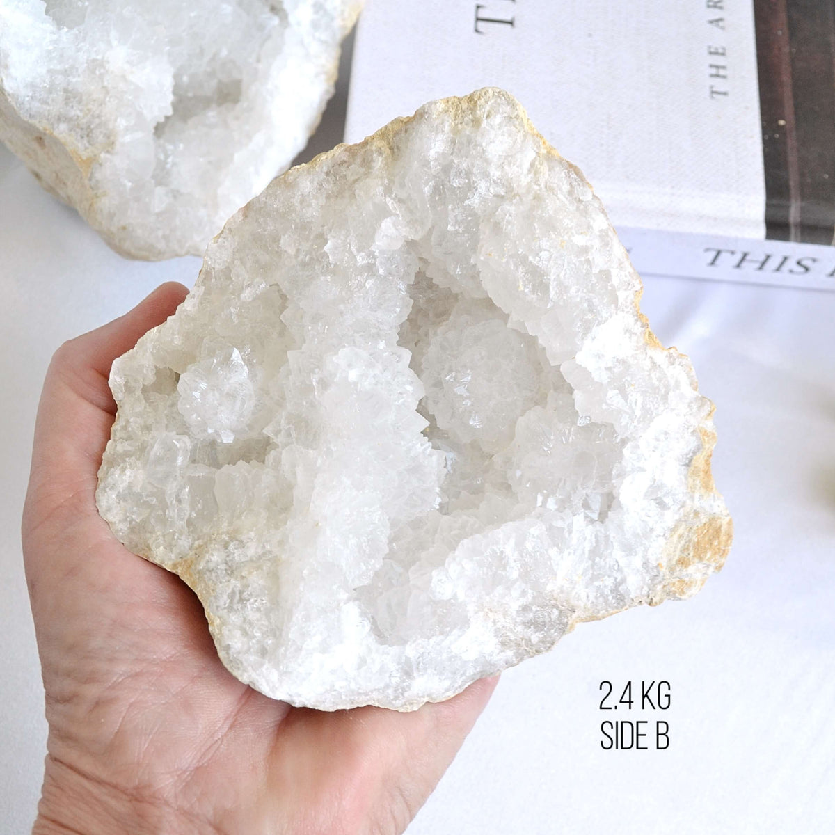 crystal geode pair home decor from the essential collection