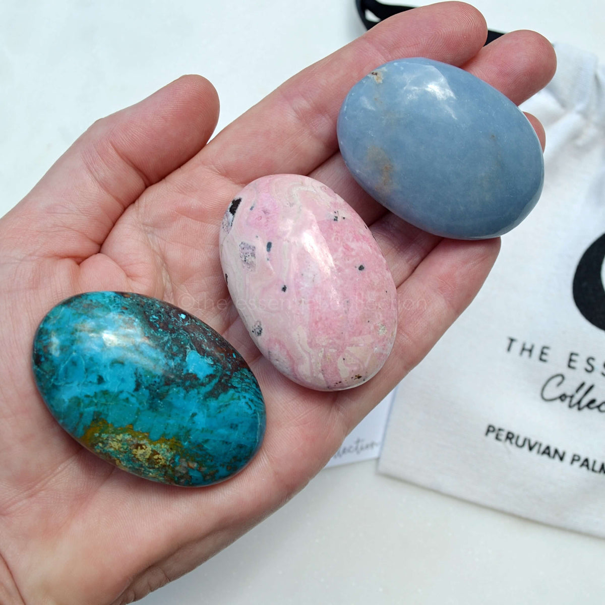 palm stone kit chrysocolla rhodonite angelic