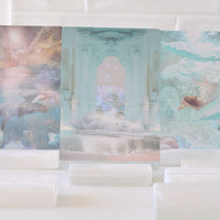 handmade selenite stick card holders for boho weddings or events, wholesale available