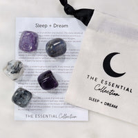 best crystals for sleep and dream, gift itdea for your spiritual crystal loving friends, contains amethyst, iolite, lepidolite, moonstone, larvikite, crystal kits australia