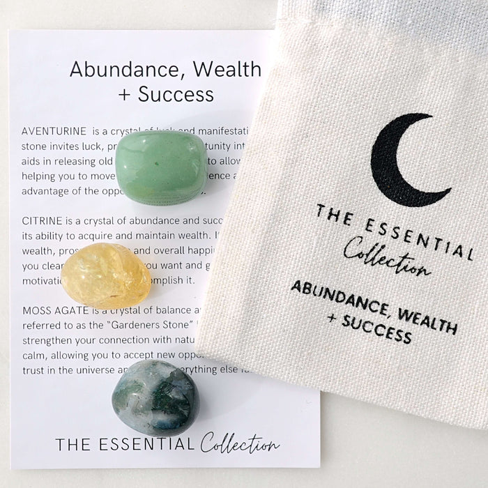 abundance crystal kit aventurine citrine moss agate