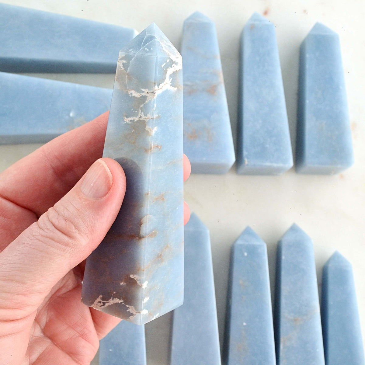 angelite obelisk crystal towers