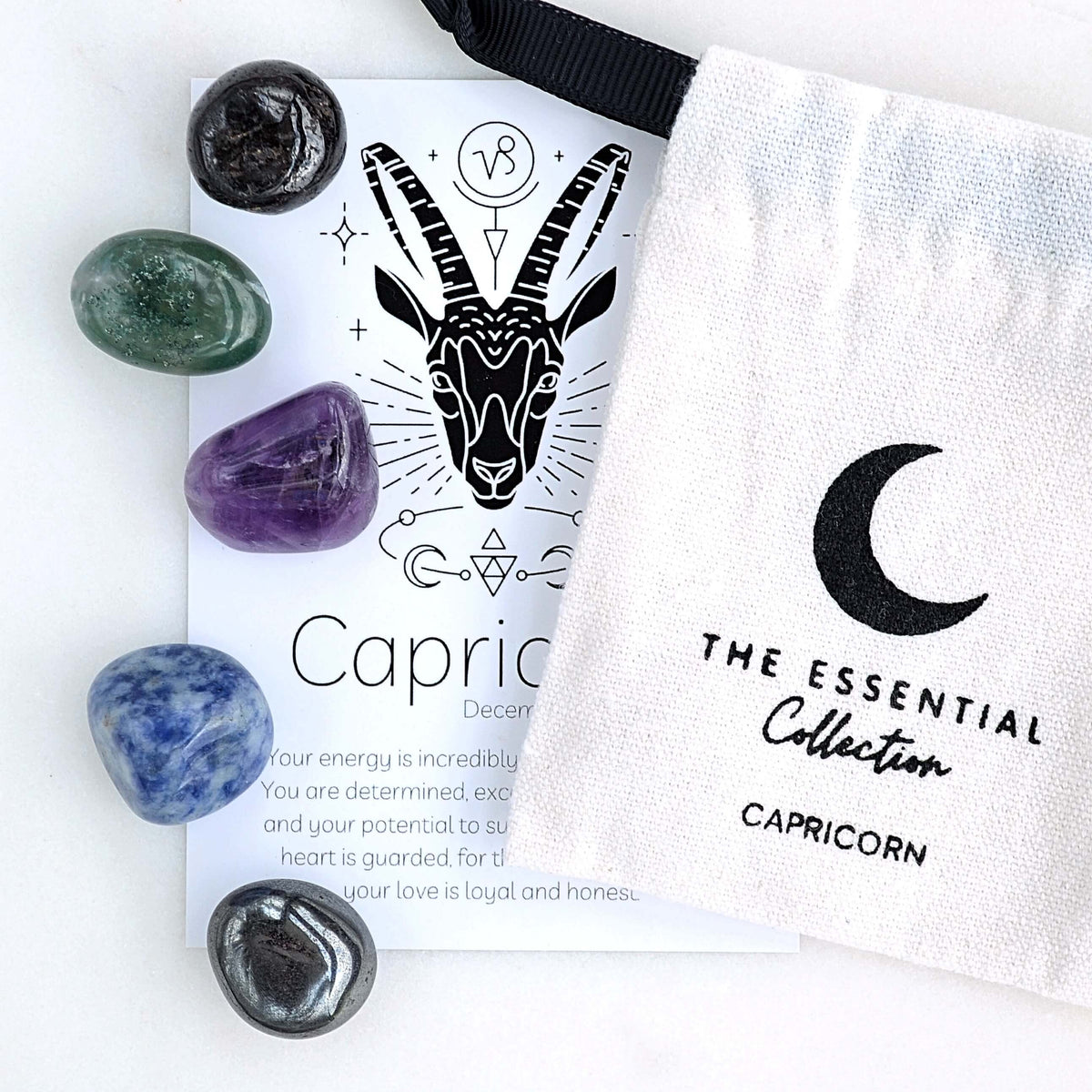 capricorn zodiac healing crystal kit