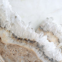 clear quartz crystal raw point mermaid carving