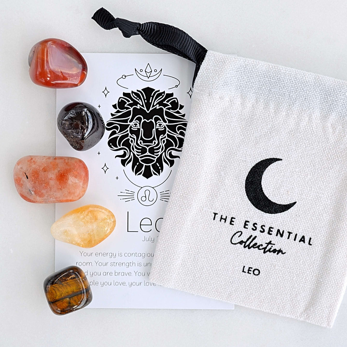 Leo zodiac star sign crystal kit