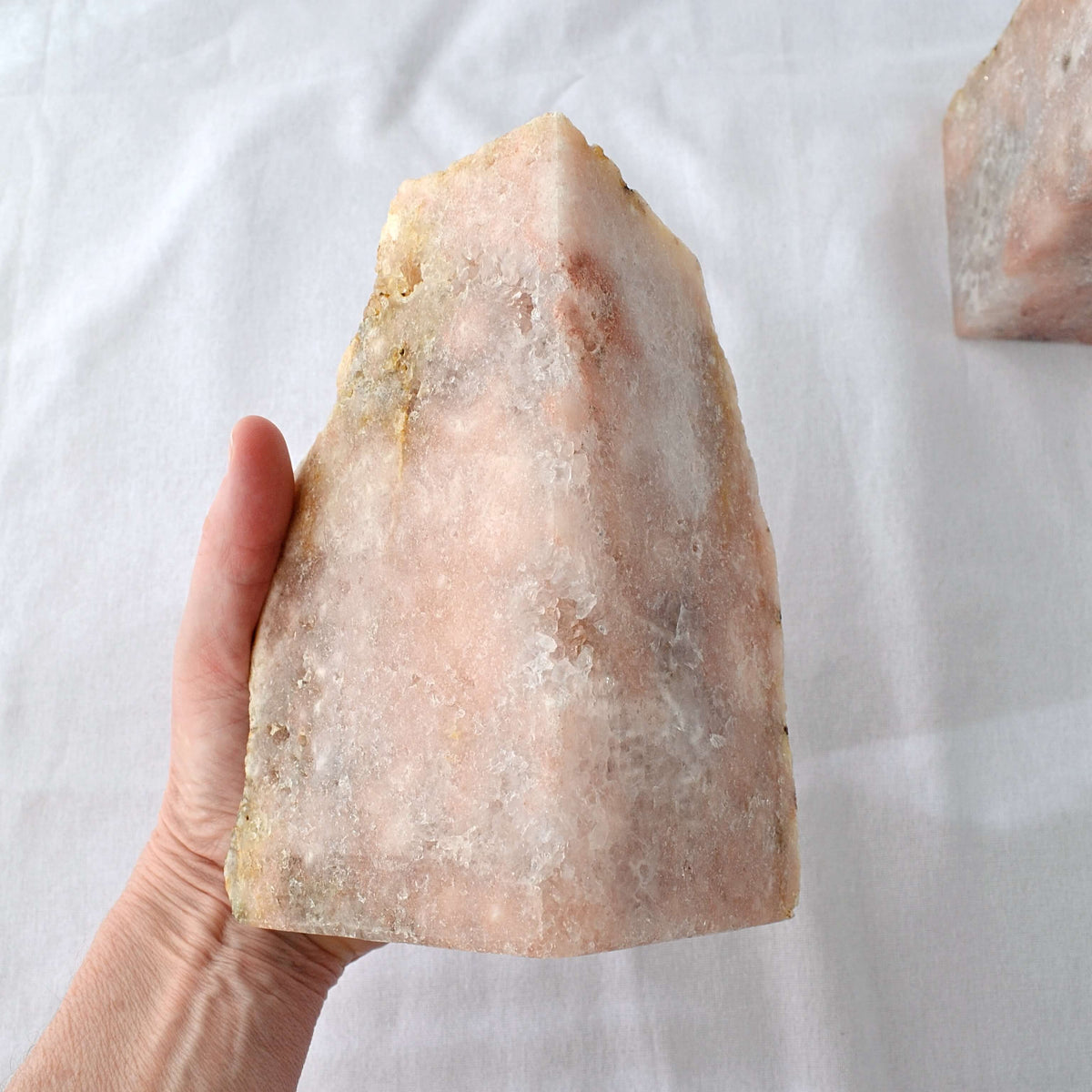 pink amethyst crystal book ends