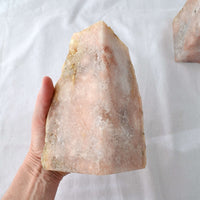 pink amethyst crystal book ends