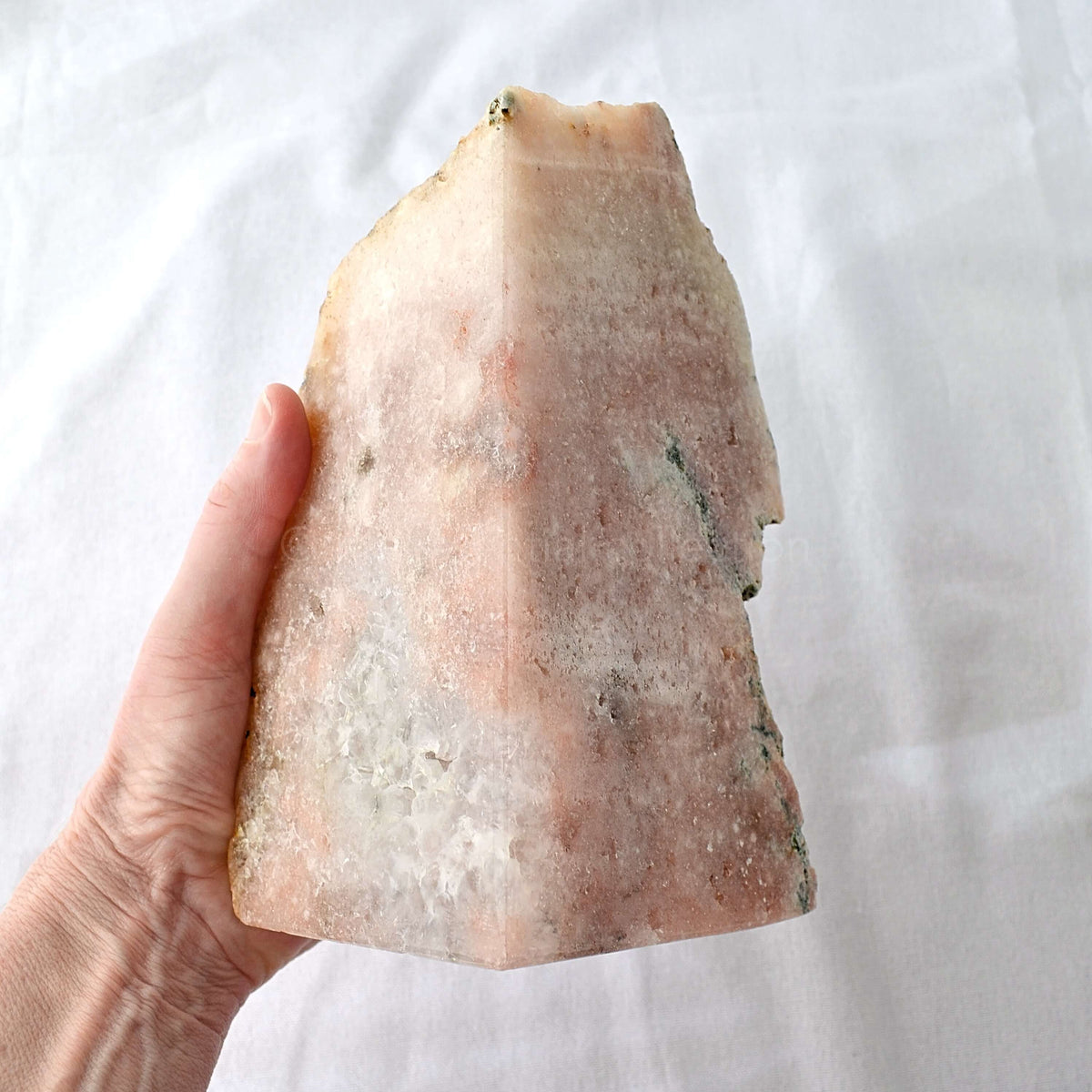 pink amethyst crystal book ends