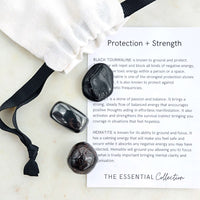 protection crystal kit black tourmaline garnet hematite