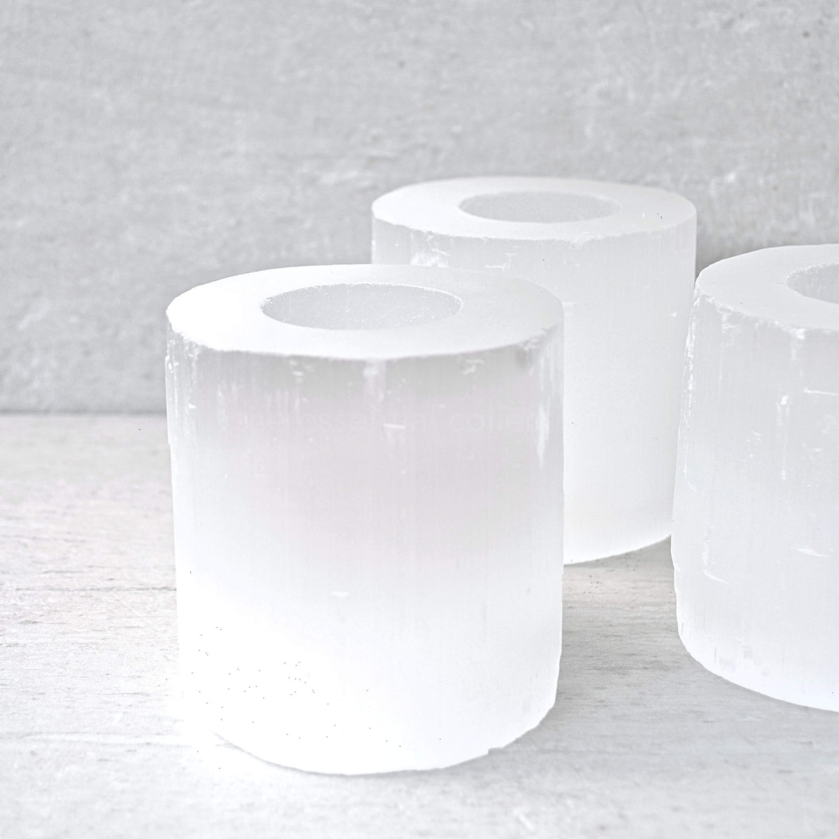 selenite tealight candle holder home decor