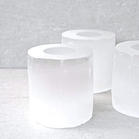 selenite tealight candle holder home decor