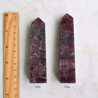 strawberry quartz obelisks