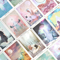 the Starchild classic turquoise tarot cards flat lay