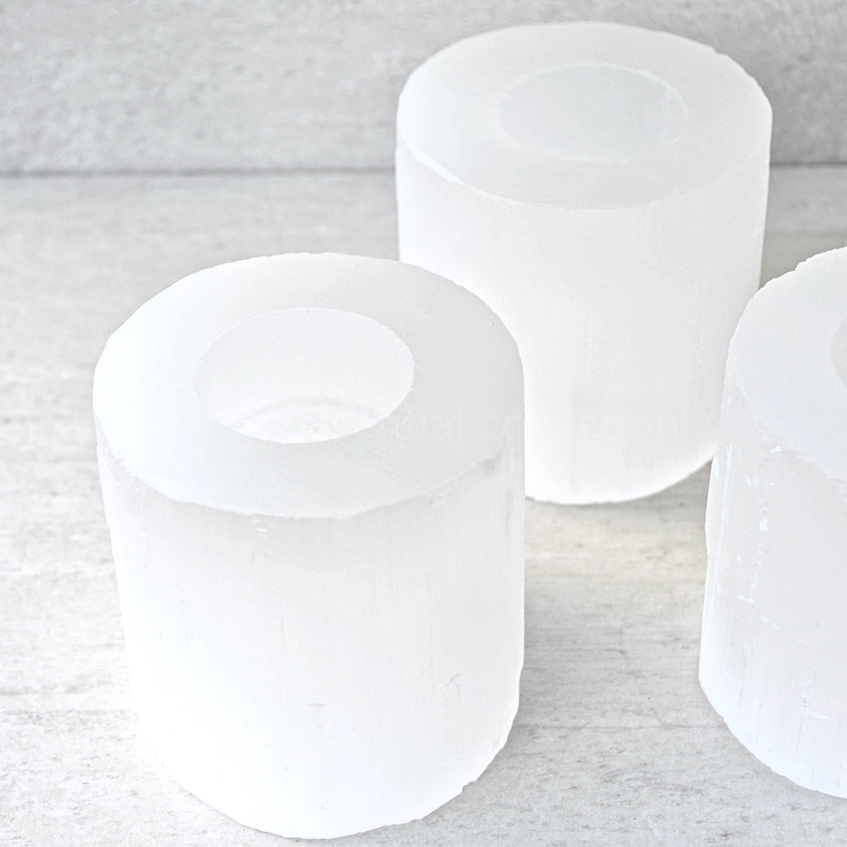 selenite tealight candle holder home decor
