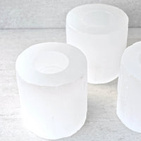 selenite tealight candle holder home decor