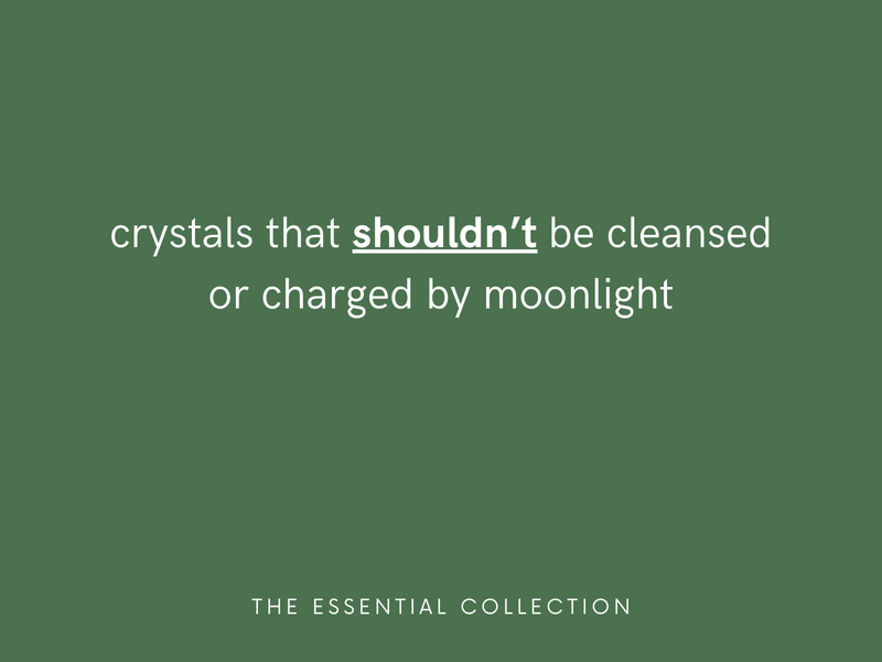 Crystals That Shouldn't Be Cleansed or Charged by Moonlight
