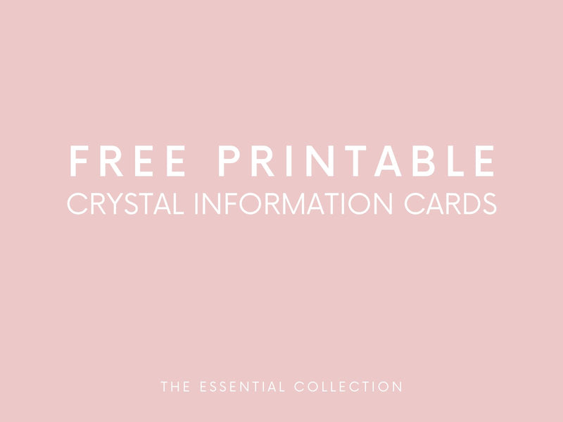 Free Printable Crystal Information Cards