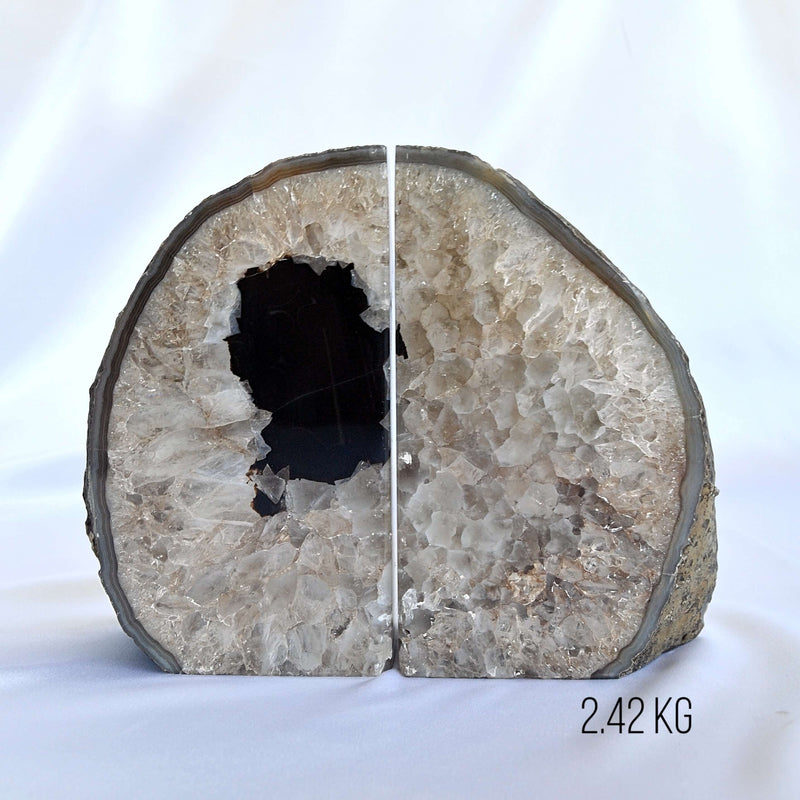 agate bookends crystal home decor