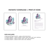 Fluorite Watercolour Prints | Digital Download