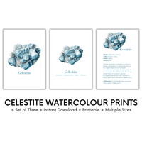 Celestite Watercolour Prints | Digital Download