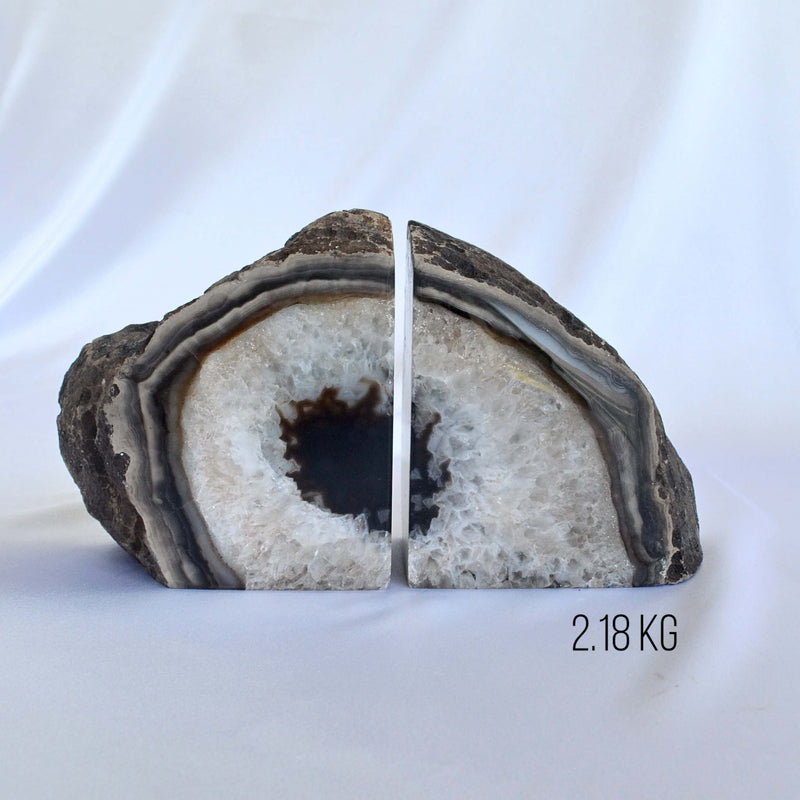 agate bookends crystal home decor