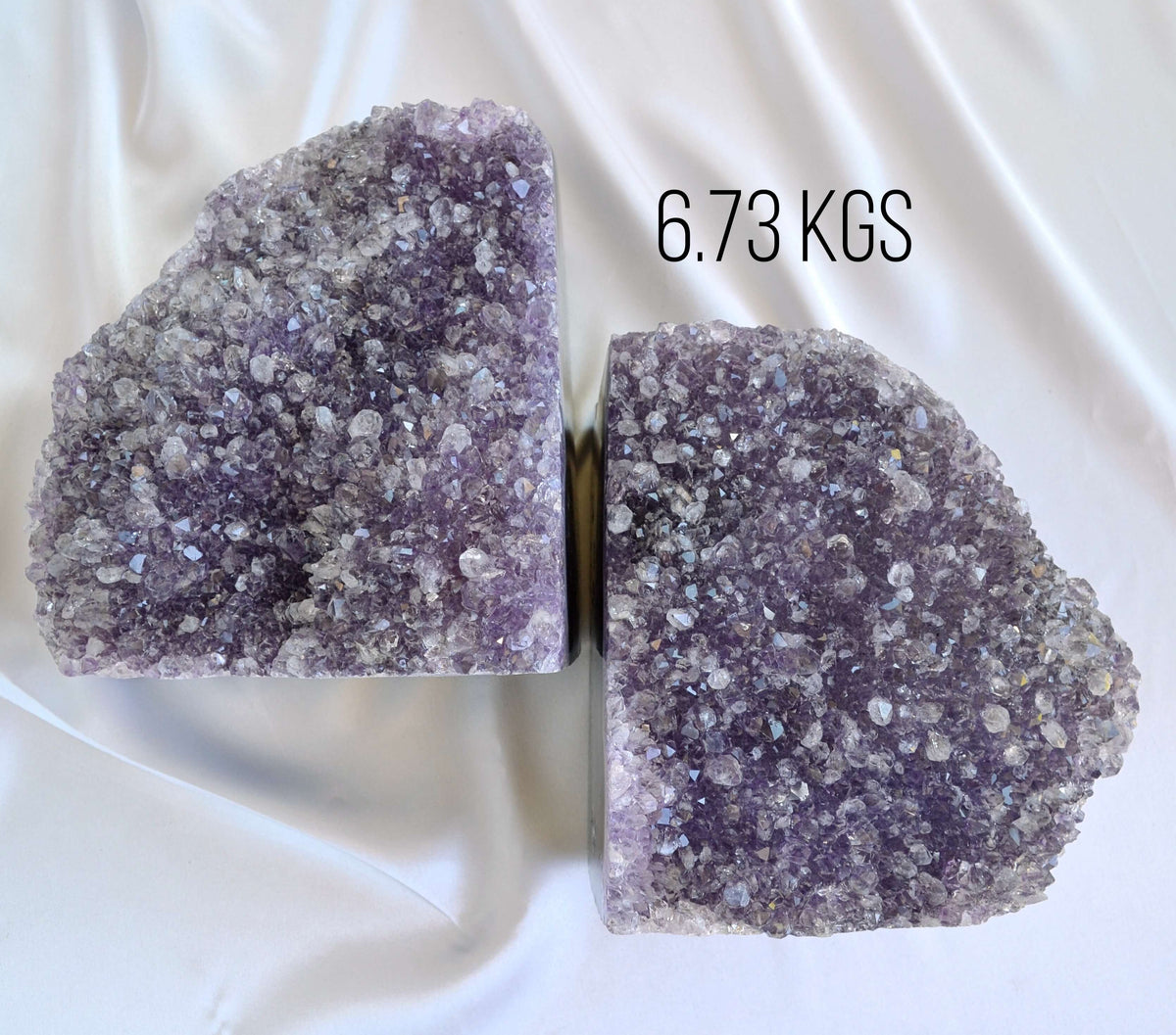 amethyst bookend pair crystal home decor