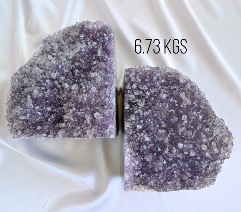 amethyst bookend pair crystal home decor