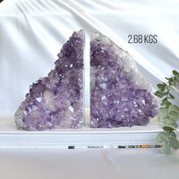 amethyst bookend pair crystal home decor