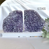 amethyst bookend pair crystal home decor
