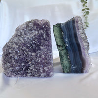amethyst bookend pair crystal home decor