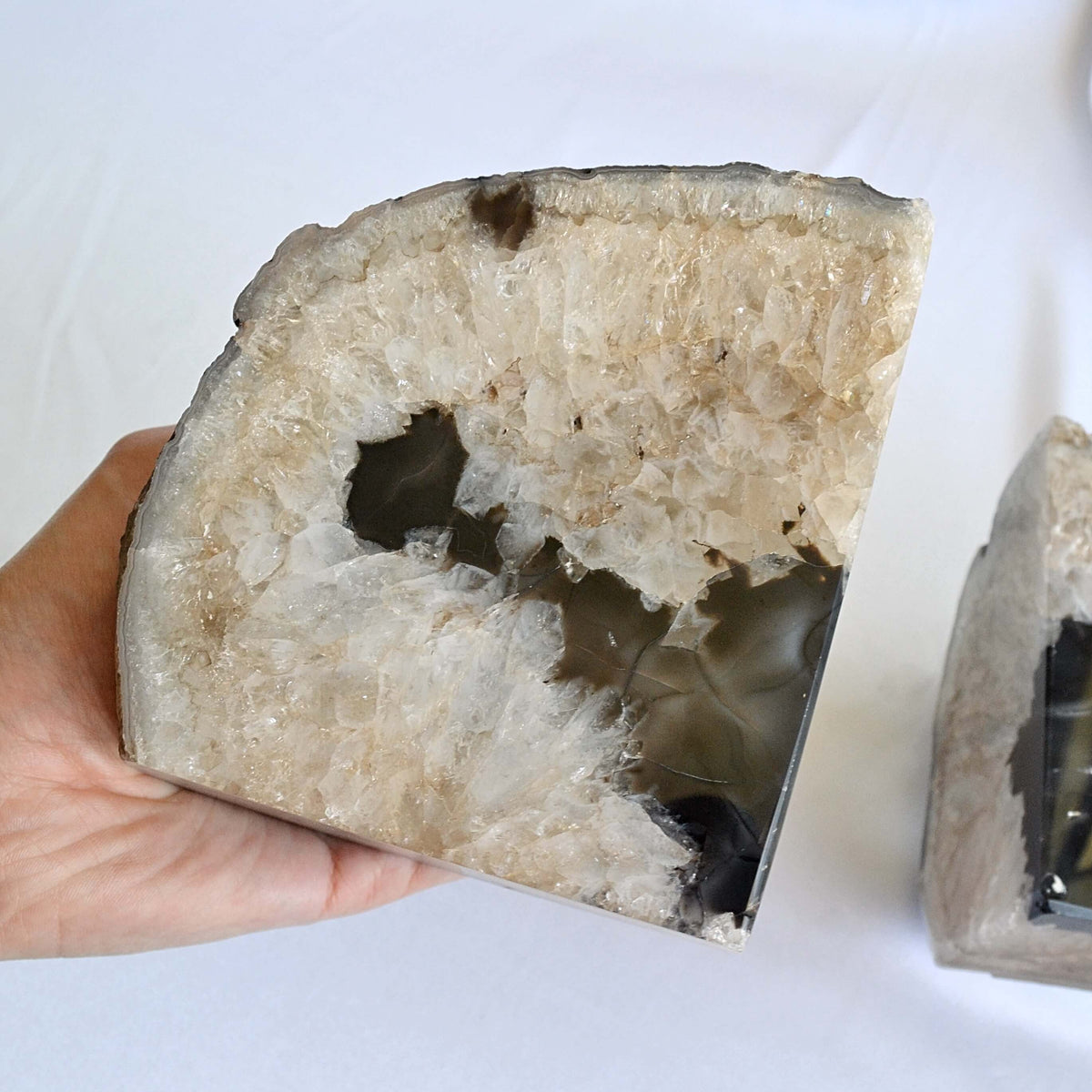 agate bookends crystal home decor