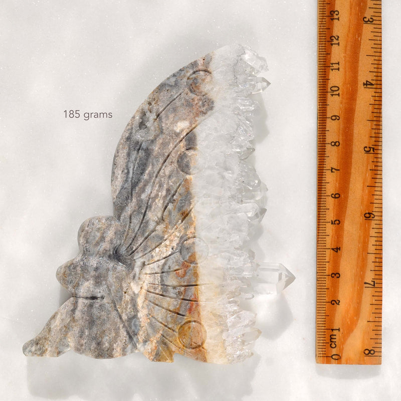 crystal fairy carvings clear quartz 185 grams