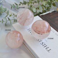 fire quartz crystal spheres used for grounding and healing