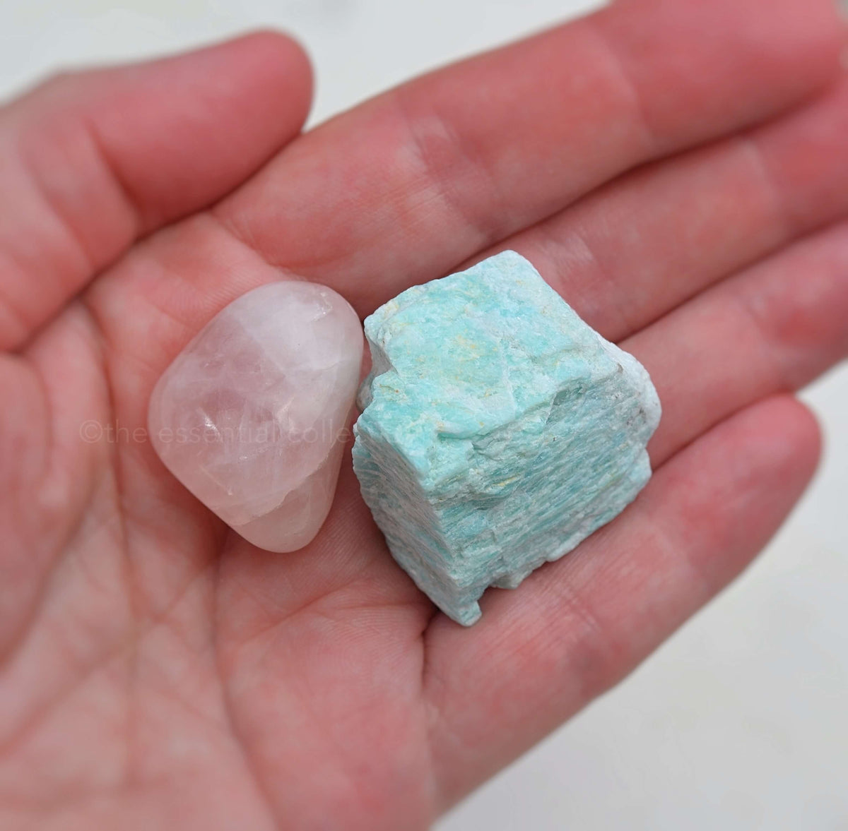 Rose Quartz + Amazonite