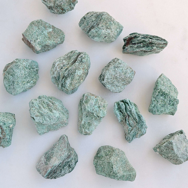 fuchsite raw crystals