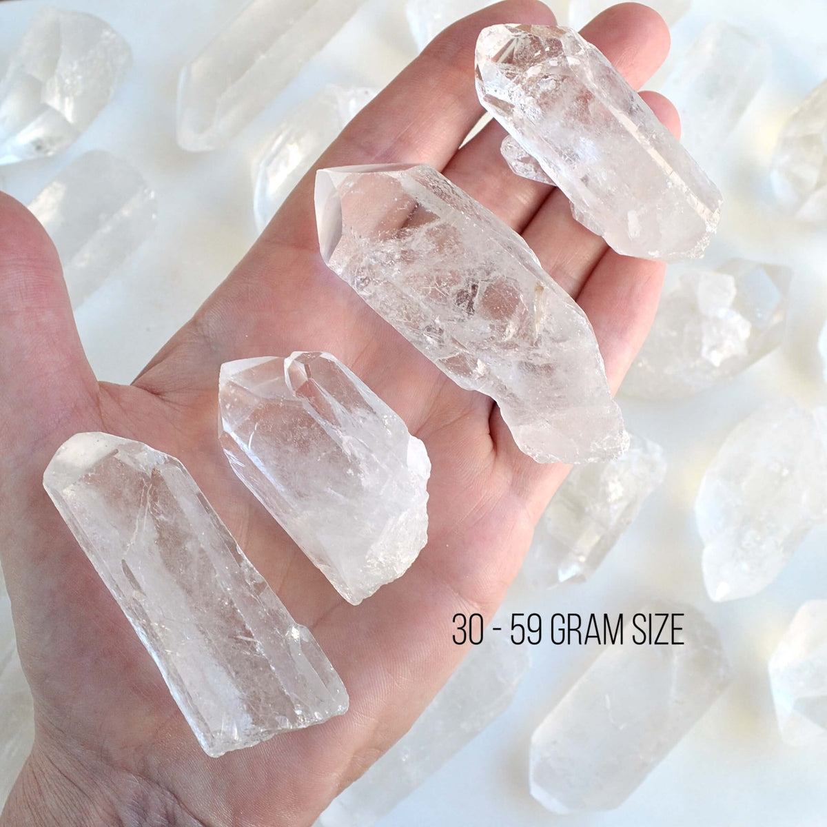 raw clear quartz points, rough natural crystals, shop crystals australia