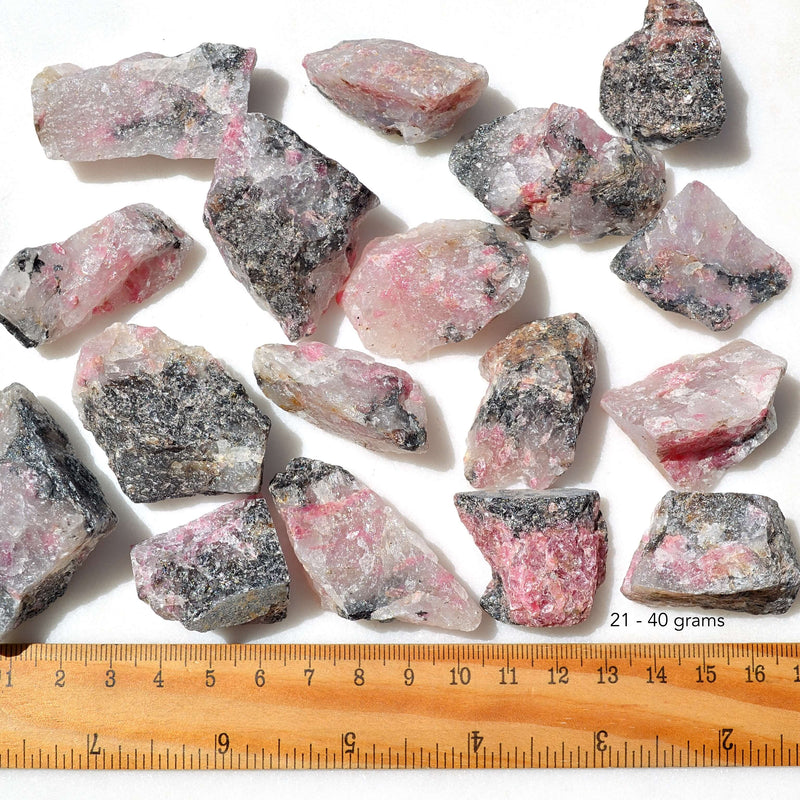 rhodonite raw crystals australia
