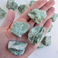 fuchsite raw gemstone crystals rough natural fuchsite