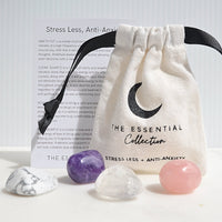 the best crystals to reduce stress and anxiety amethyst rose quartz clear quartz howlite stress less anti-anxiety crystal kit by the essential collection australia