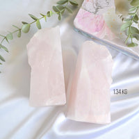 rose quartz crystal bookends home decor