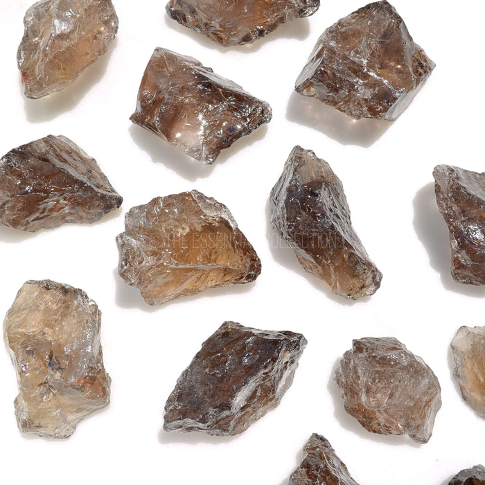 raw smokey quartz crystals