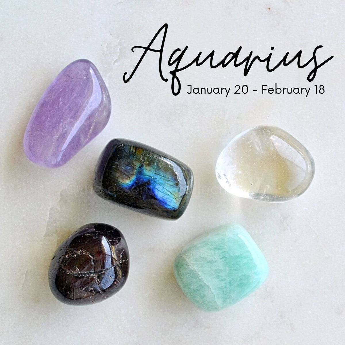 aquarius crystals amethyst labradorite clear quartz garnet amazonite
