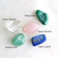 taurus gemstone crystal clear quartz rose quartz malachite aventurine lapis lazuli