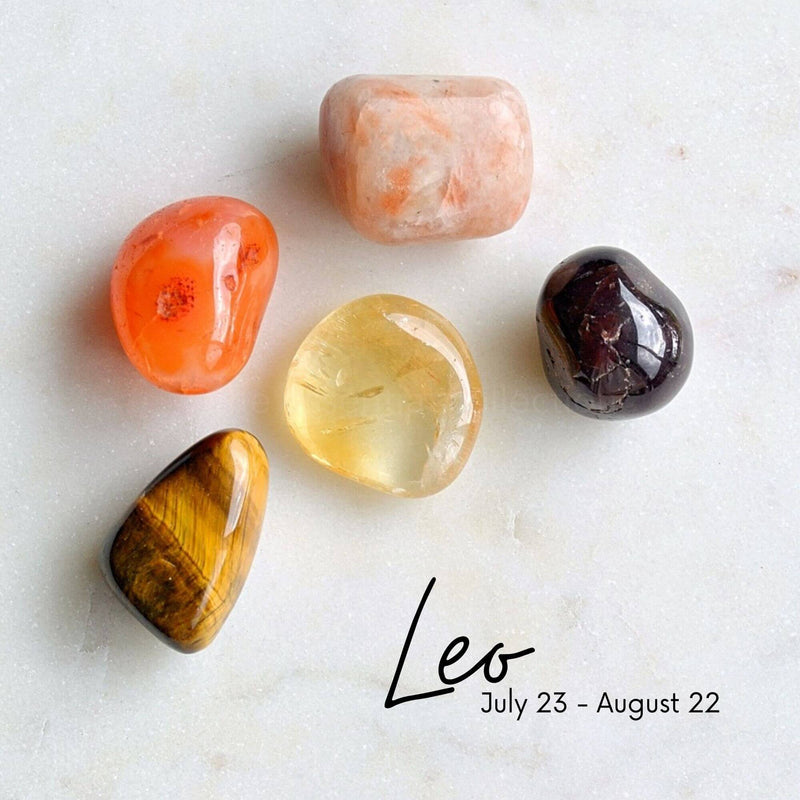 best crystals for Leo sunstone carnelian tigers eye citrine garnet