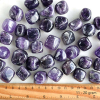dark amethyst India tumbled crystals 11 to 20 gram size