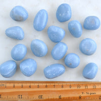 angelite tumbled crystals 9 to 16 gram size