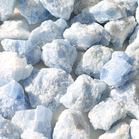 raw blue calcite in pile