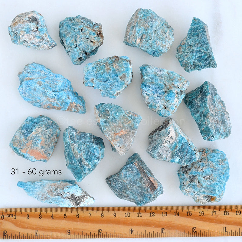 blue apatite raw rough crystal large size