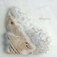 clear quartz crystal raw point mermaid carving